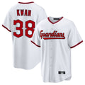 Choea C.Guardians #38 Steven Kwan Player White Game Home Stitched Jerseys