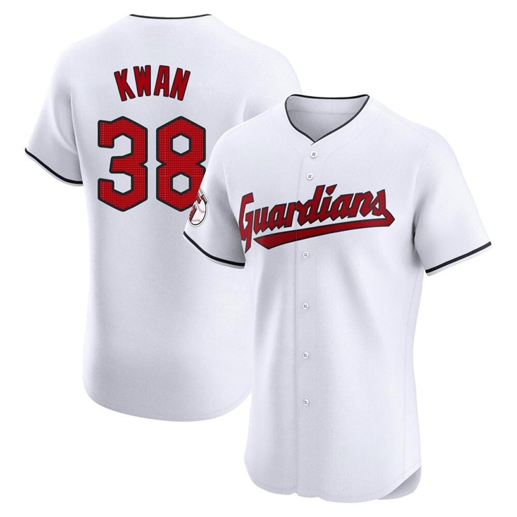 Choea C.Guardians #38 Steven Kwan Player White Limited Elite Home Stitched Jerseys