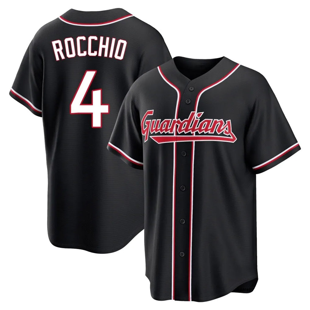Choea C.Guardians #4 Brayan Rocchio Player Black Fashion Out Home Game Stitched Jerseys
