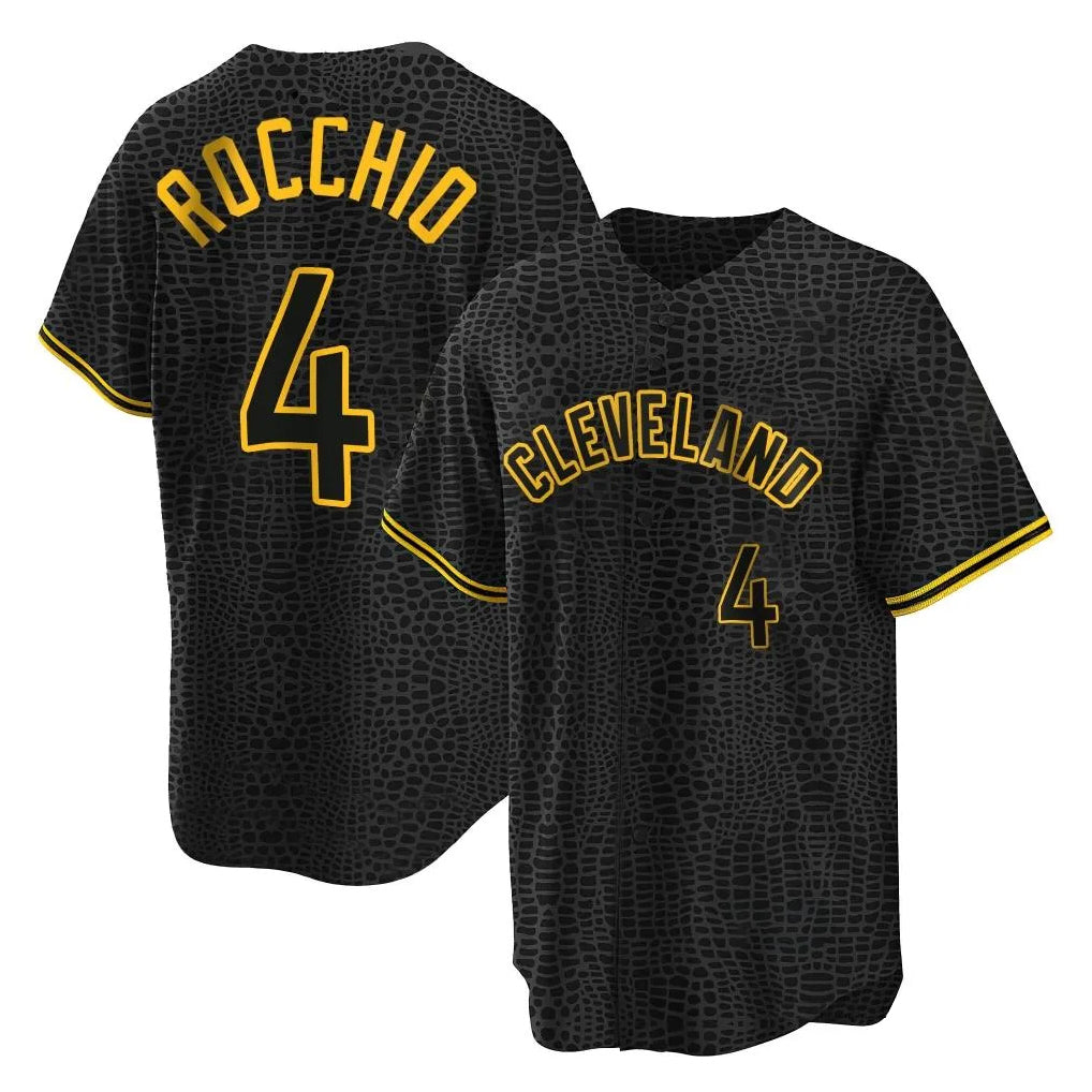 Choea C.Guardians #4 Brayan Rocchio Player Black Snake Skin City Home Game Stitched Jerseys