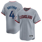 Choea C.Guardians #4 Brayan Rocchio Player Gray Road Limited Home Game Stitched Jerseys