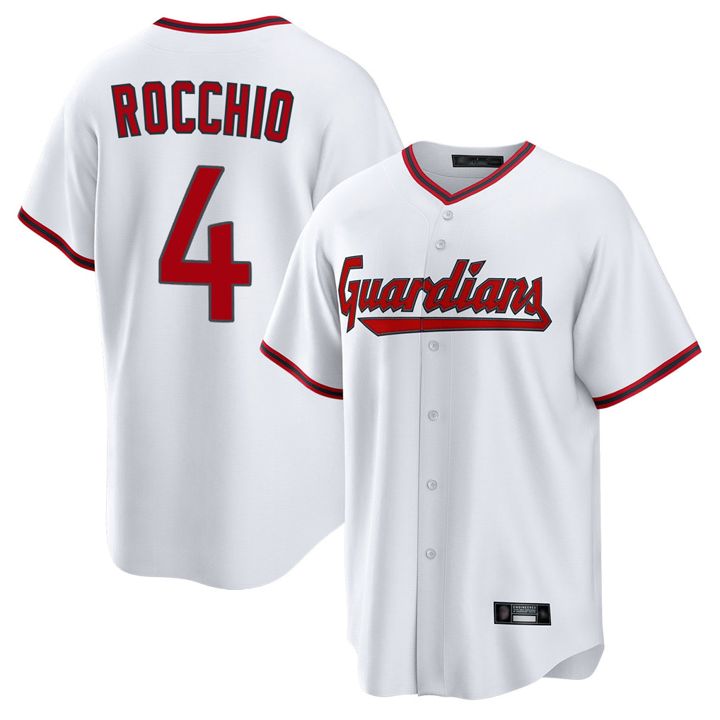 Choea C.Guardians #4 Brayan Rocchio Player White Game Home Stitched Jerseys