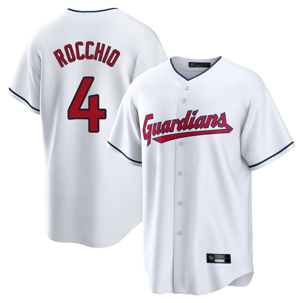 Choea C.Guardians #4 Brayan Rocchio Player White Home Game Stitched Jerseys