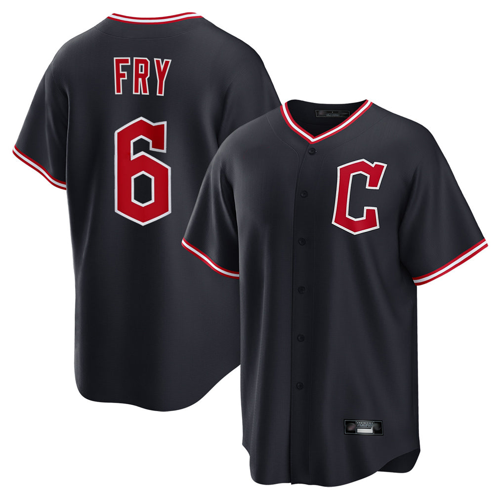 Choea C.Guardians #6 David Fry Player Navy Home Game Stitched Jerseys