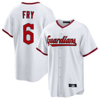 Choea C.Guardians #6 David Fry Player White Game Home Stitched Jerseys