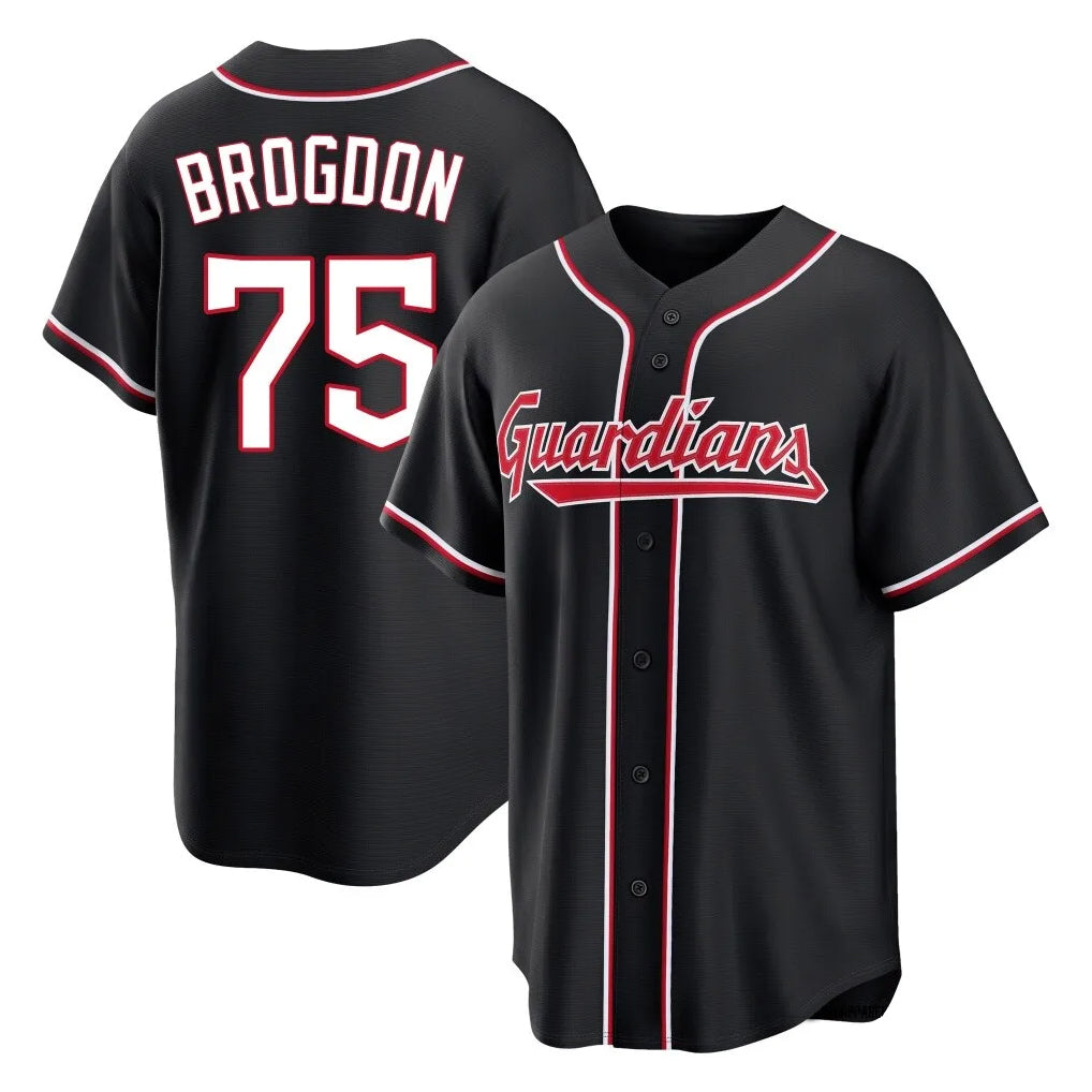 Choea C.Guardians #75 Connor Brogdon Player Black Fashion Out Home Game Stitched Jerseys