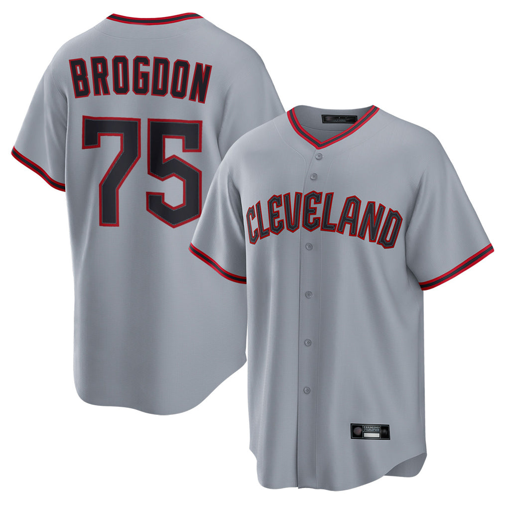 Choea C.Guardians #75 Connor Brogdon Player Gray Home Game Stitched Jerseys