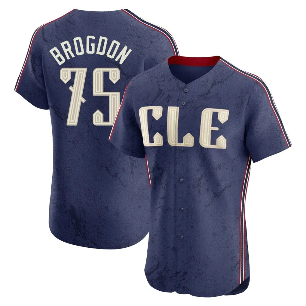 Choea C.Guardians #75 Connor Brogdon Player Navy City Connect Limited Elite Home Stitched Jerseys