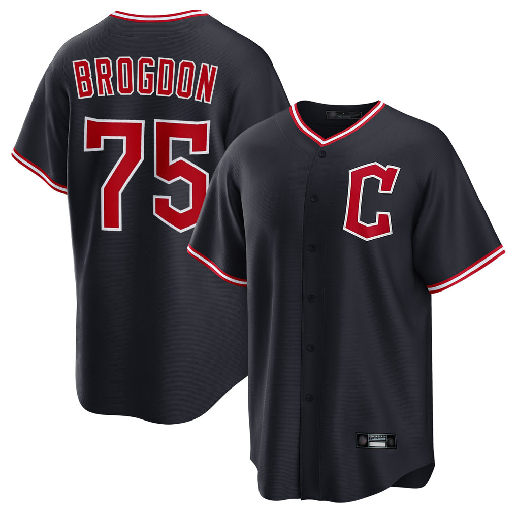 Choea C.Guardians #75 Connor Brogdon Player Navy Home Game Stitched Jerseys