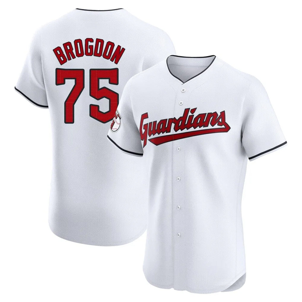 Choea C.Guardians #75 Connor Brogdon Player White Limited Elite Home Stitched Jerseys