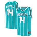 Choea C.Hornets #14 Nick Richards  Teal Fast Break Replica Jerseys - Icon Edition
