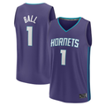Choea C.Hornets #1 LaMelo Ball  Purple Fast Break Replica Player Jerseys - Statement Edition