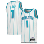 Choea C.Hornets #1 LaMelo Ball  White Swingman Jerseys - Association Edition