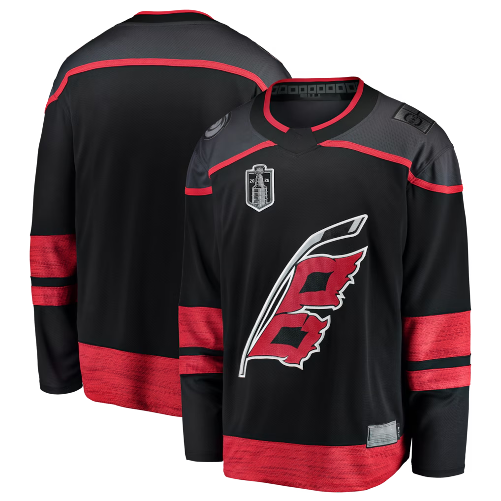 Choea C.Hurricanes Black 2026 Stanley Cup Final Home Breakaway Stitched Jerseys