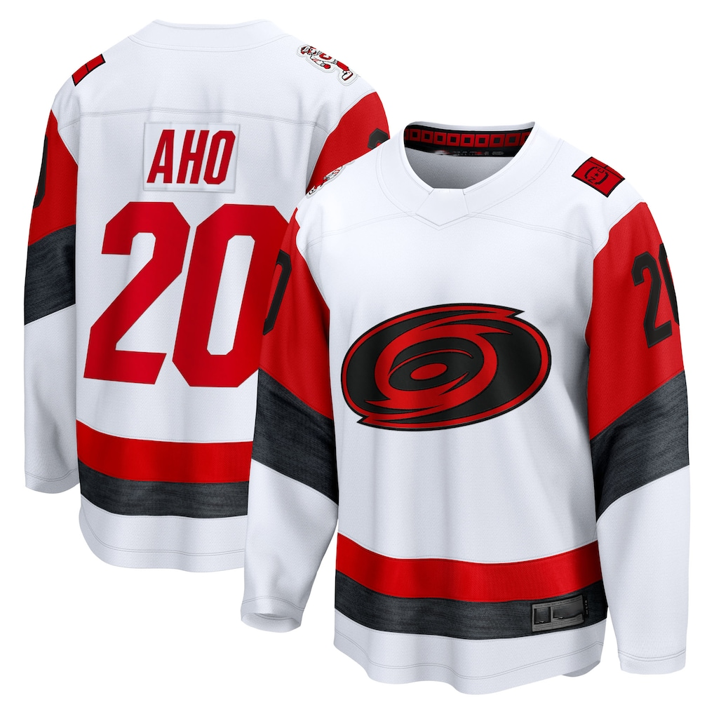 Choea C.Hurricanes #20 Sebastian Aho White Away Breakaway Stitched Jerseys