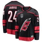 Choea C.Hurricanes #24 Seth Jarvis Black 2026 Stanley Cup Final Home Breakaway Stitched Jerseys