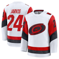 Choea C.Hurricanes #24 Seth Jarvis White Away Premium Stitched Jerseys