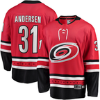 Choea C.Hurricanes #31 Frederik Andersen Red Alternate Breakaway Player Stitched Jerseys