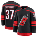 Choea C.Hurricanes #37 Andrei Svechnikov Black Home Premium Stitched Jerseys