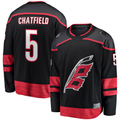 Choea C.Hurricanes #5 Jalen Chatfield Black Home Premier Breakaway Player Stitched Jerseys
