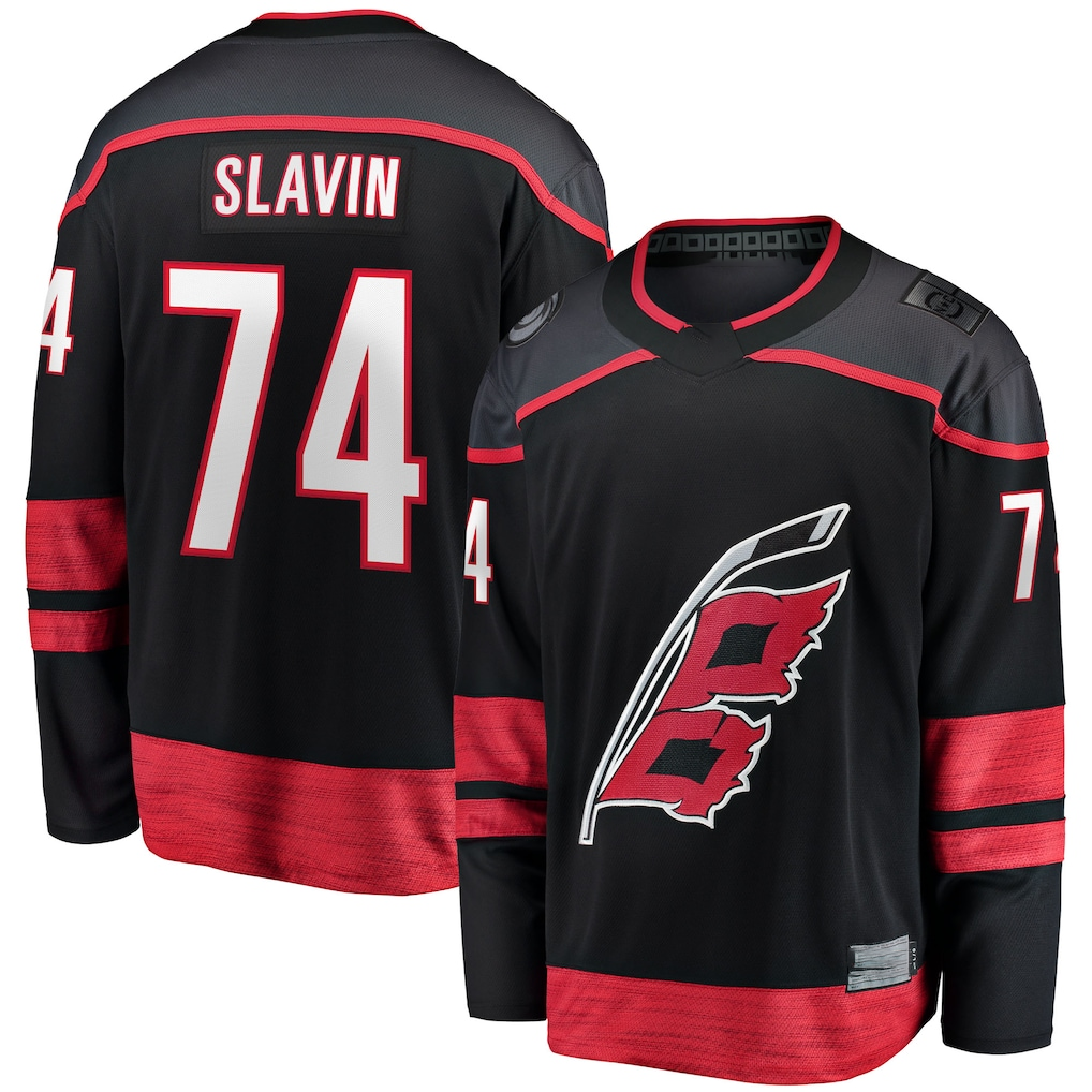 Choea C.Hurricanes #74 Jaccob Slavin Black Home Breakaway Player Stitched Jerseys