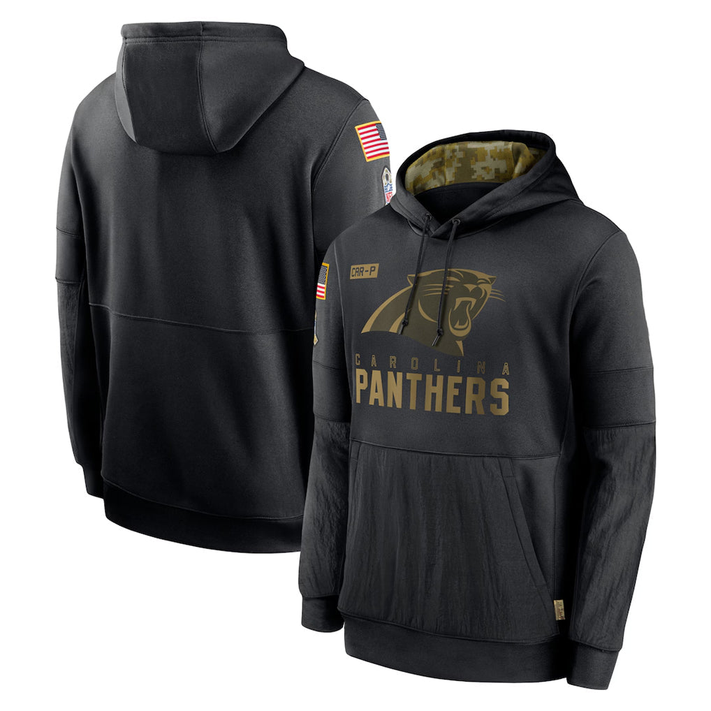 Choea C.Panthers Black Salute to Service Pullover Hoodies Limited Game Blank Player Stitched Jerseys