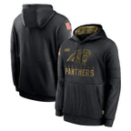 Choea C.Panthers Black Salute to Service Pullover Hoodies Limited Game Blank Player Stitched Jerseys