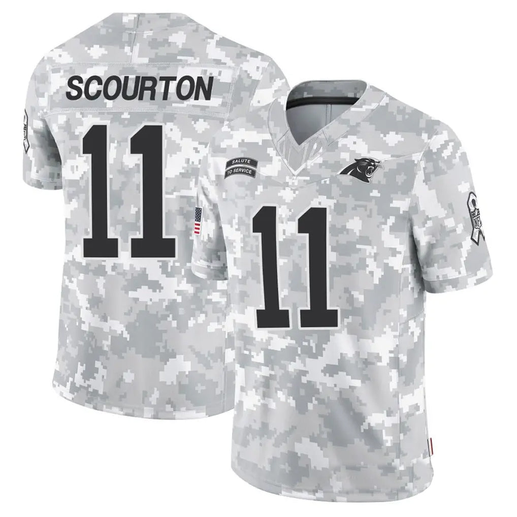 Choea C.Panthers #11 Nic Scourton Player Arctic Camo Salute to Service Limited Stitched Jerseys