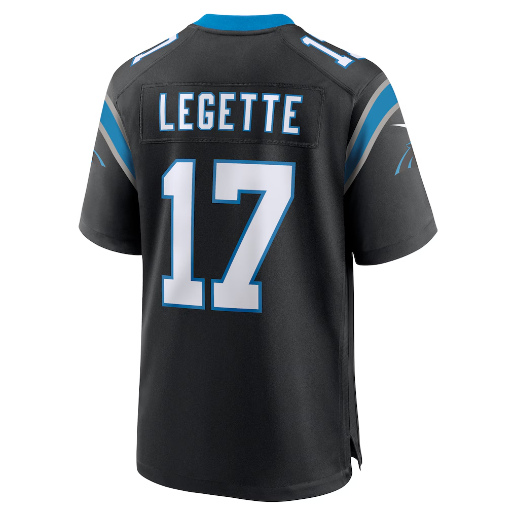 Choea C.Panthers #17 Xavier Legette Black Team Game Player Stitched Jerseys