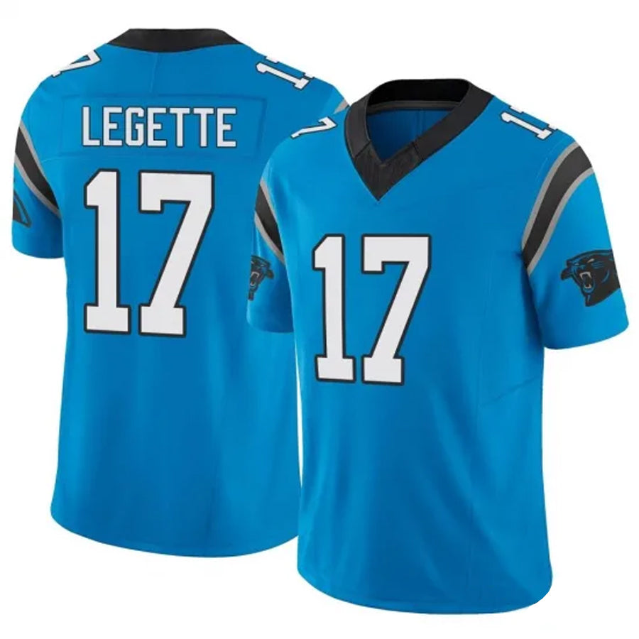 Choea C.Panthers #17 Xavier Legette Player Blue Vapor F.U.S.E. Limited Stitched Jerseys