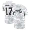 Choea C.Panthers #17 Xavier Legette Player Salute to Service Hoodies & T-Shirts Stitched Jerseys