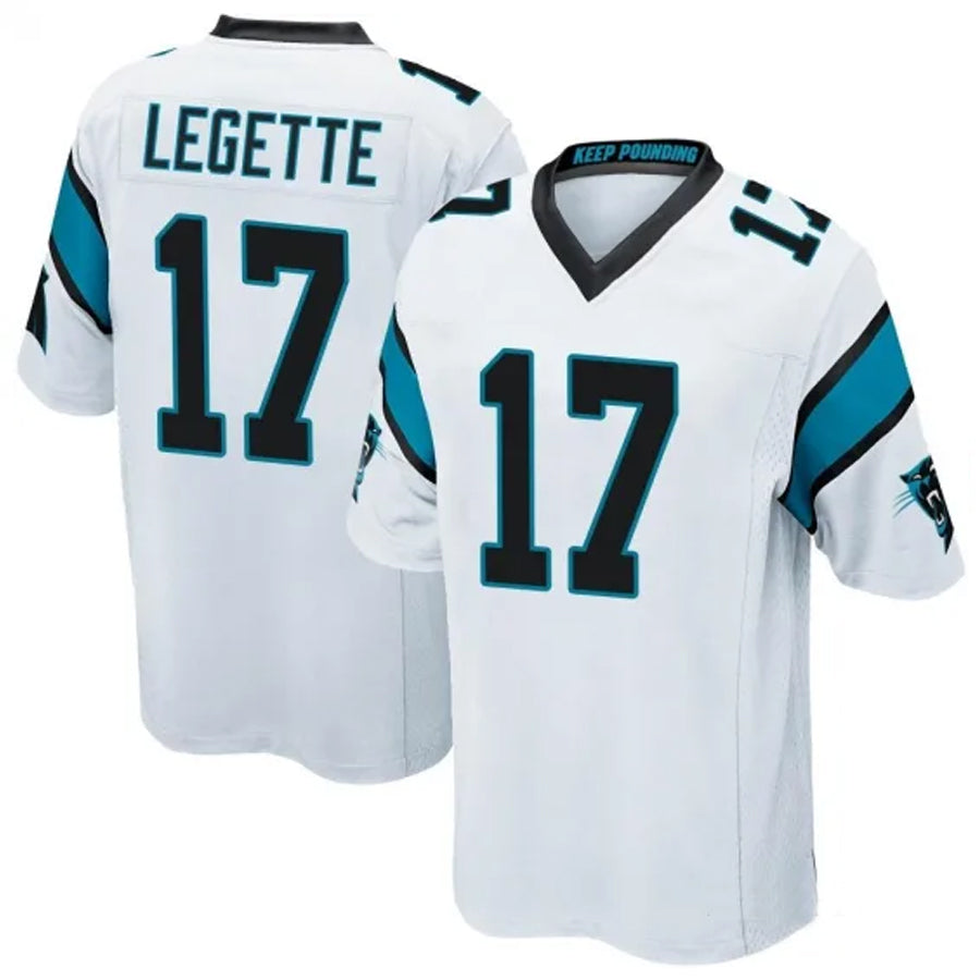 Choea C.Panthers #17 Xavier Legette Player White Home Game Stitched Jerseys