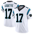 Choea C.Panthers #17 Xavier Legette Player White Vapor F.U.S.E. Limited Home Game Stitched Jerseys