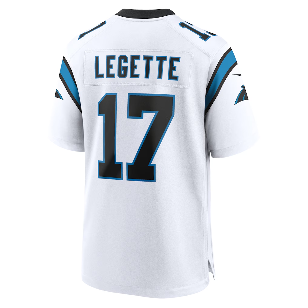 Choea C.Panthers #17 Xavier Legette White Game Stitched Jerseys