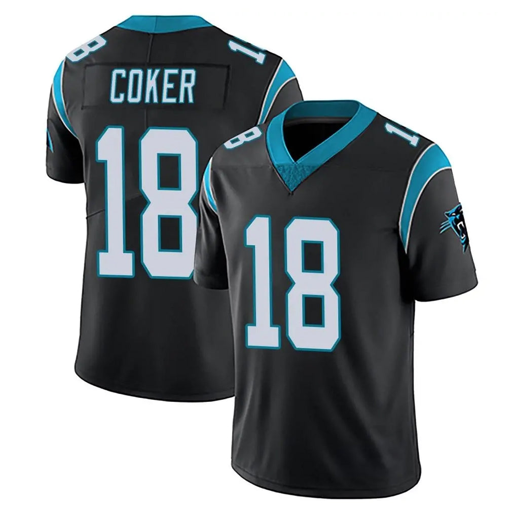 Choea C.Panthers #18 Jalen Coker Player Black Vapor Untouchable Limited Game Stitched Jerseys