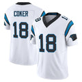 Choea C.Panthers #18 Jalen Coker Player White Vapor F.U.S.E. Limited Home Game Stitched Jerseys