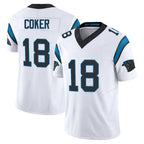 Choea C.Panthers #18 Jalen Coker Player White Vapor F.U.S.E. Limited Home Game Stitched Jerseys