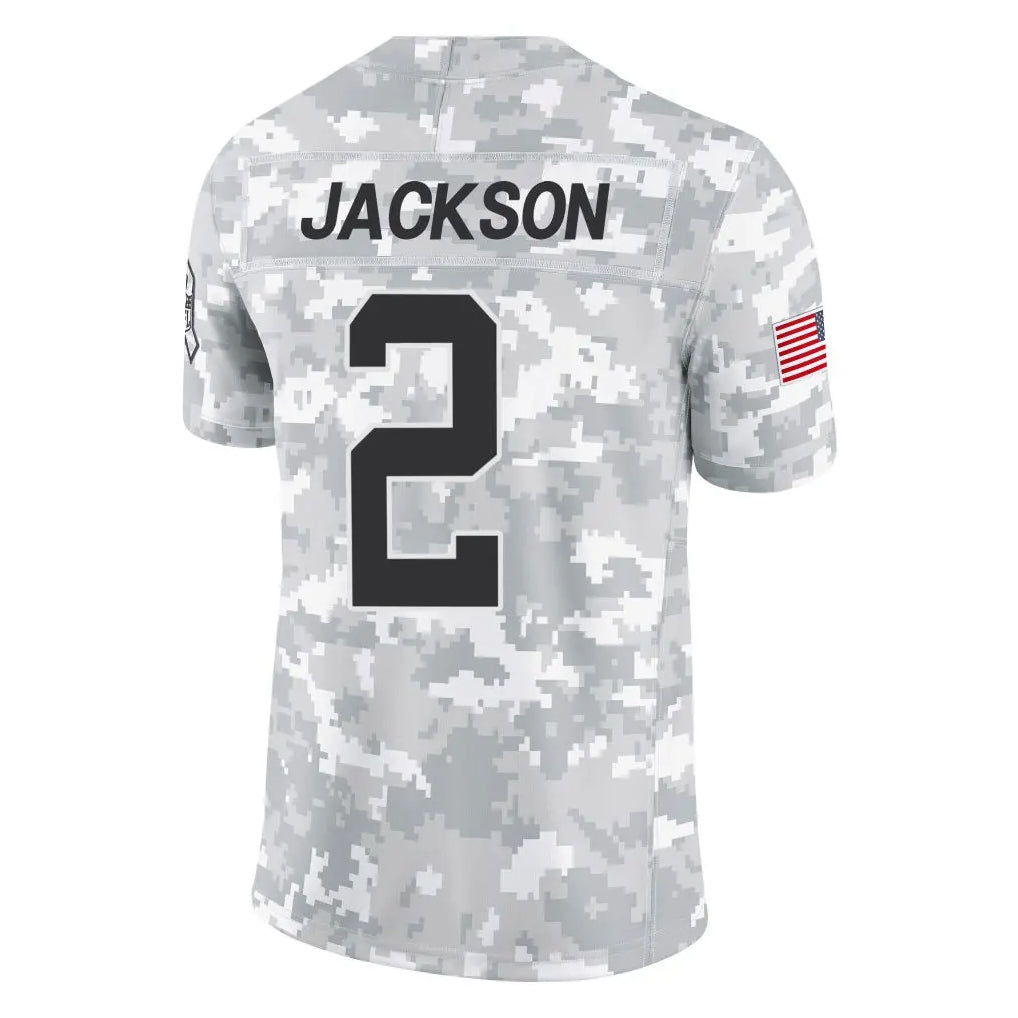 Choea C.Panthers #2 Michael Jackson Player Arctic Camo Salute to Service Limited Game Stitched Jerseys