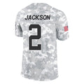Choea C.Panthers #2 Michael Jackson Player Arctic Camo Salute to Service Limited Game Stitched Jerseys