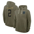 Choea C.Panthers #2 Michael Jackson Player Olive Salute to Service Hoodies Game Stitched Jerseys