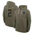 Choea C.Panthers #2 Michael Jackson Player Olive Salute to Service Hoodies Game Stitched Jerseys