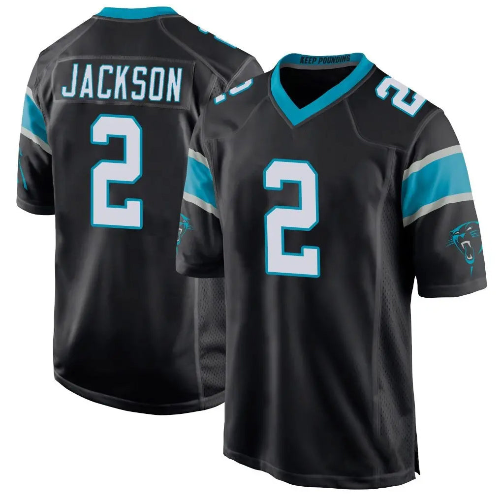 Choea C.Panthers #2 Mike Jackson Player Black Game Stitched Jerseys
