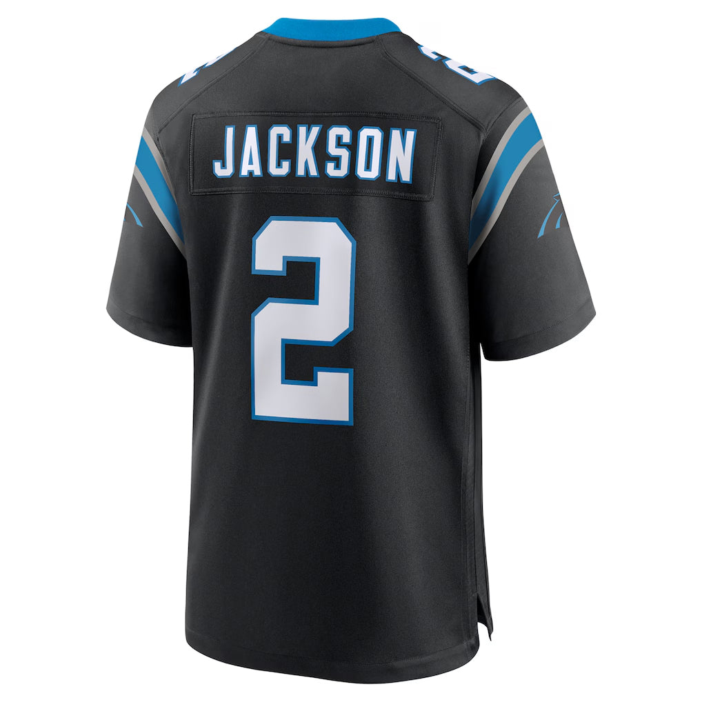 Choea C.Panthers #2 Mike Jackson Player Black Home Game Stitched Jerseys