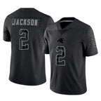 Choea C.Panthers #2 Mike Jackson Player Black Limited Reflective Game Stitched Jerseys