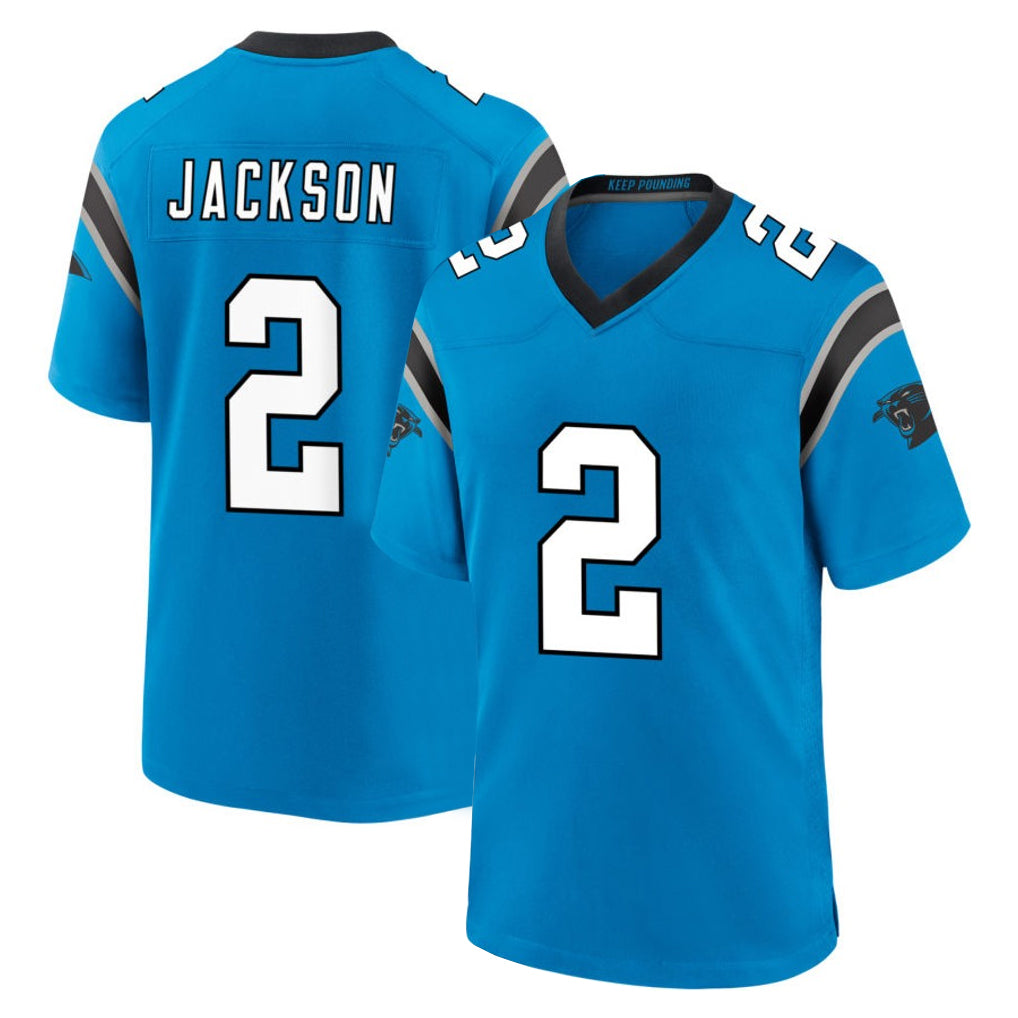 Choea C.Panthers #2 Mike Jackson Player Blue Home Game Stitched Jerseys