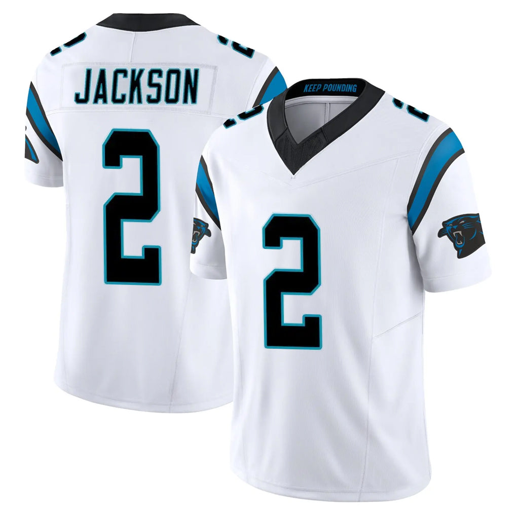 Choea C.Panthers #2 Mike Jackson Player White Vapor F.U.S.E. Limited Home Game Stitched Jerseys
