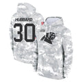 Choea C.Panthers #30 Chuba Hubbard Player Arctic Camo Salute to Service Pullover Hoodies Limited Game Stitched Jerseys