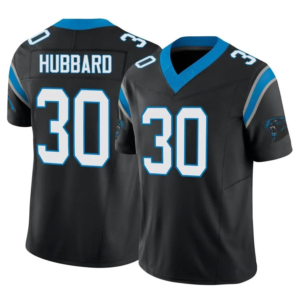 Choea C.Panthers #30 Chuba Hubbard Player Black Vapor F.U.S.E. Limited Home Game Stitched Jerseys