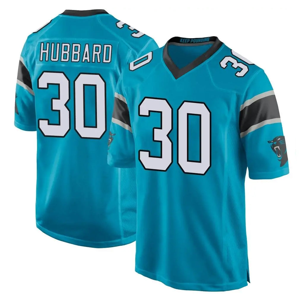 Choea C.Panthers #30 Chuba Hubbard Player Blue Game Stitched Jerseys