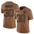 Choea C.Panthers #30 Chuba Hubbard Player Brown Salute To Service Limited Stitched Jerseys